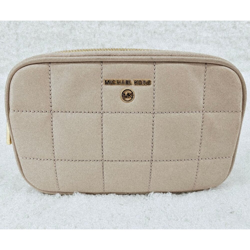 MICHAEL KORS Pale Blush Smooth Leather Jet Set Double Zip Small Camera Bag - Picture 5 of 16